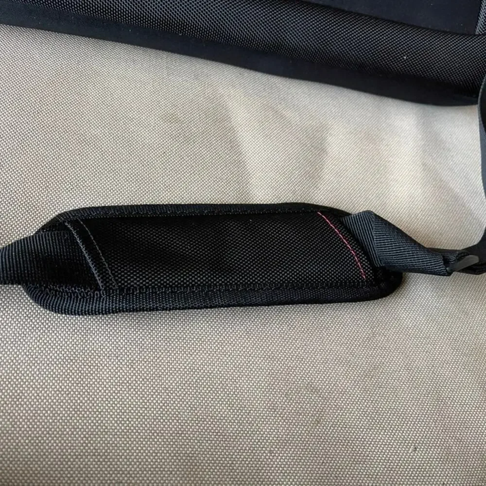 Samsonite slim black nylon and neoprene laptop bag